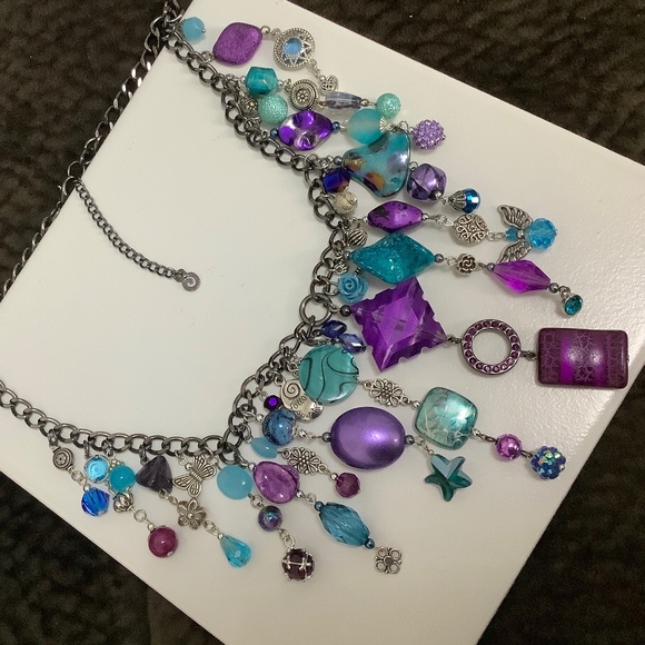 ART BY AMY LABBE New Gorgeous Necklace 13.5"long +2.5" extended chain - Picture 7 of 7